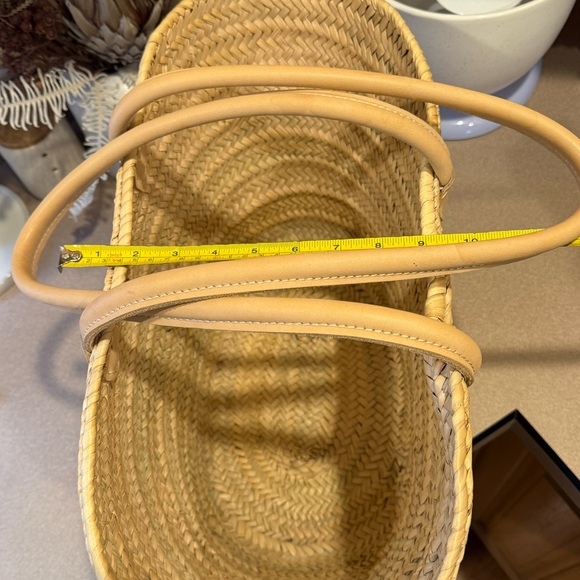 Extra Large Straw Woven Market Tote Bag - Socco Designs Morocco Tan Light Brown - Picture 12 of 12